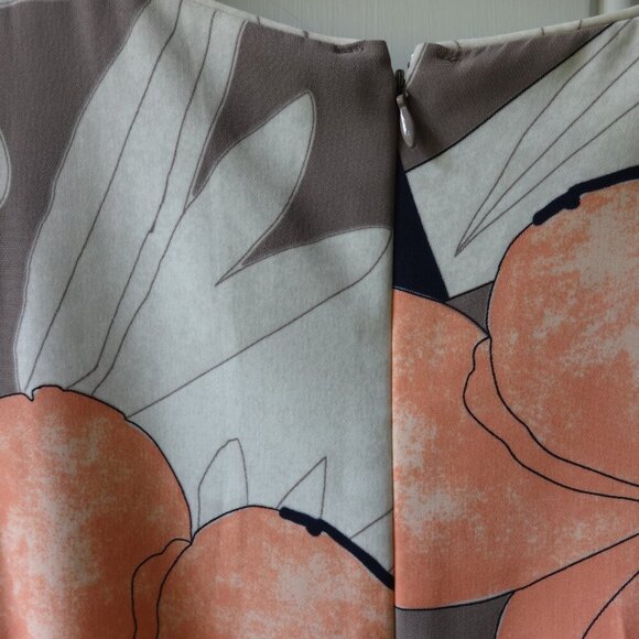 Ann Taylor sleeveless dress size 16, Poly. & Spandex, cream, peach, taupe, black - Picture 8 of 15